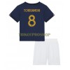 Original Trikotsatz Frankreich Aurelien Tchouameni 8 Heimtrikot WM 2022 Für Kinder
